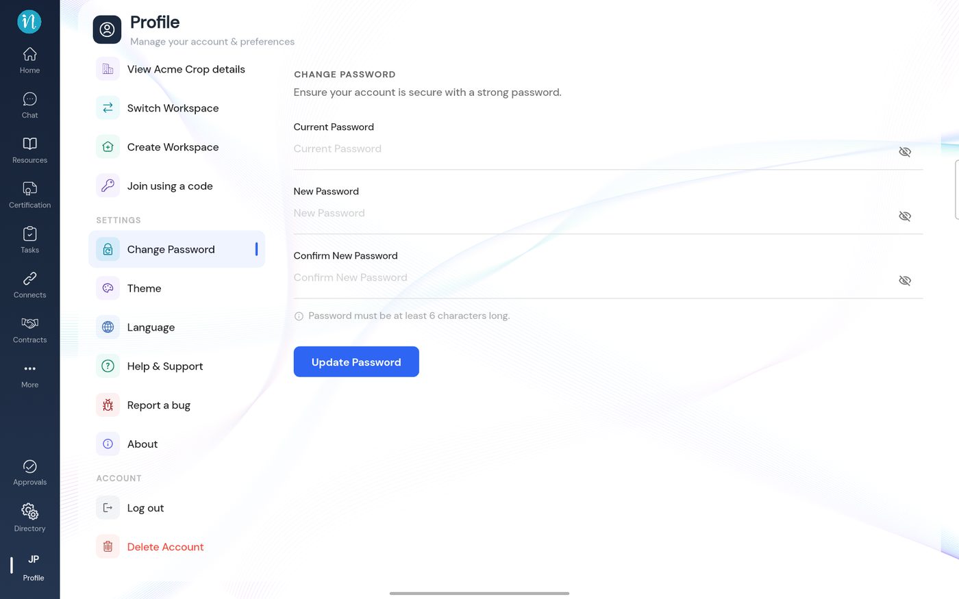Change Password