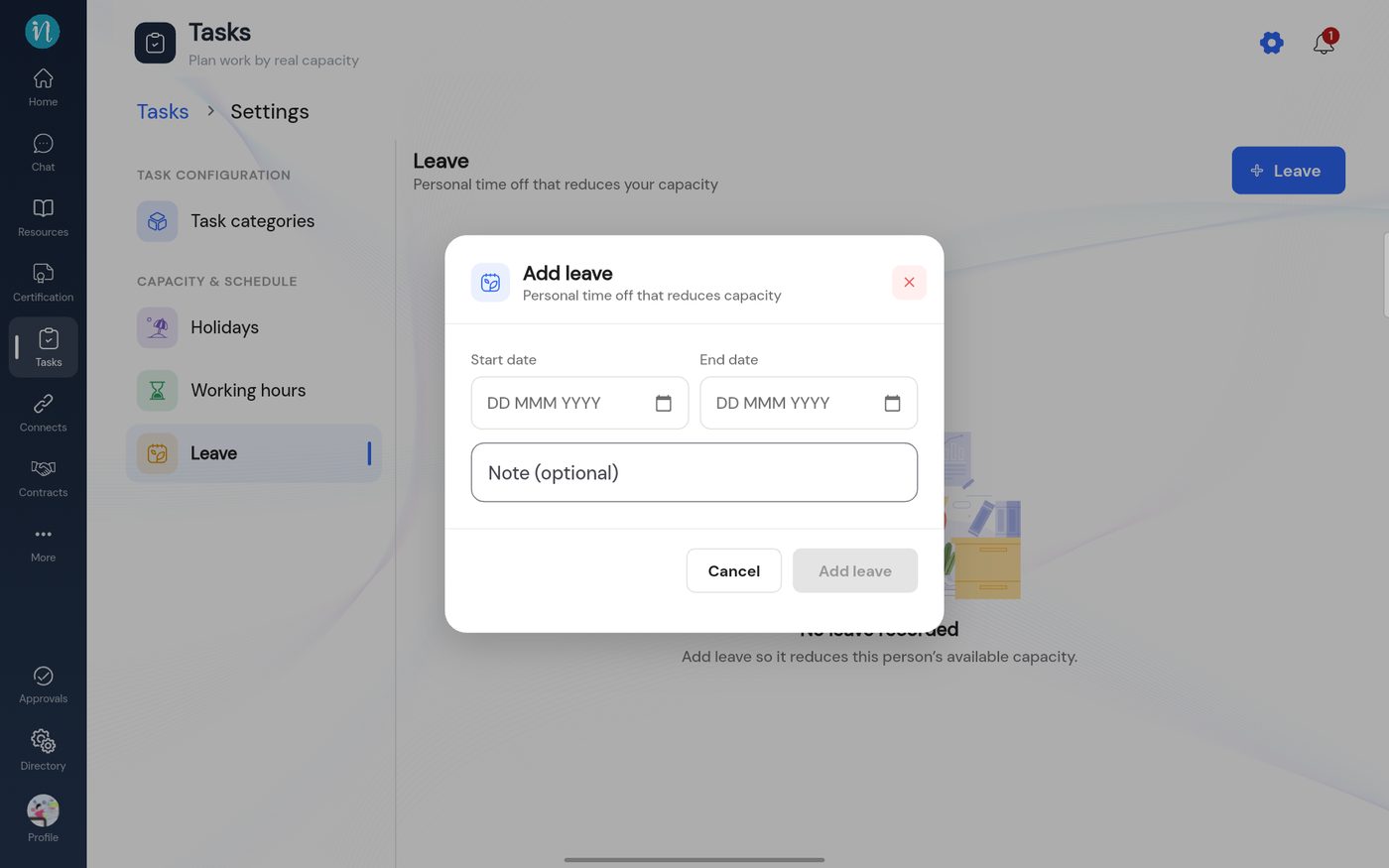 Add leave